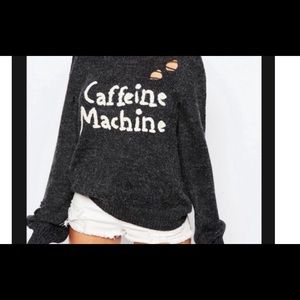 Wild fox caffeine machine sweater